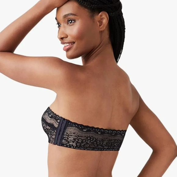 NWT b.tempt'd by Wacoal Women's B.Enticing Strapless Bra, black/tan - Picture 4 of 6